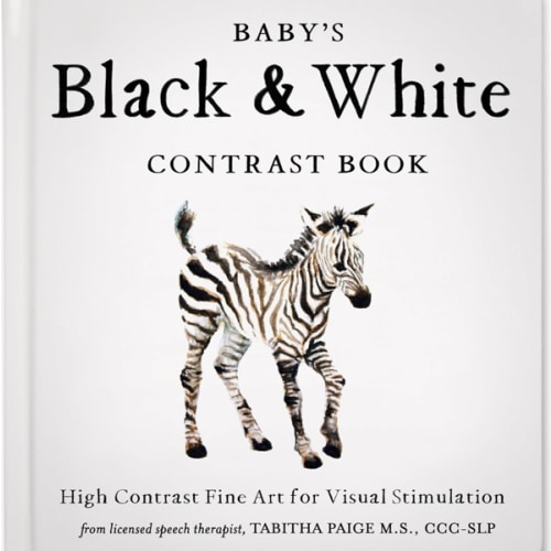 Baby's Black and White Contrast Book: High-Contrast Art for Visual Stimulation at Tummy Time (Tabitha Paige Children's Book Series)