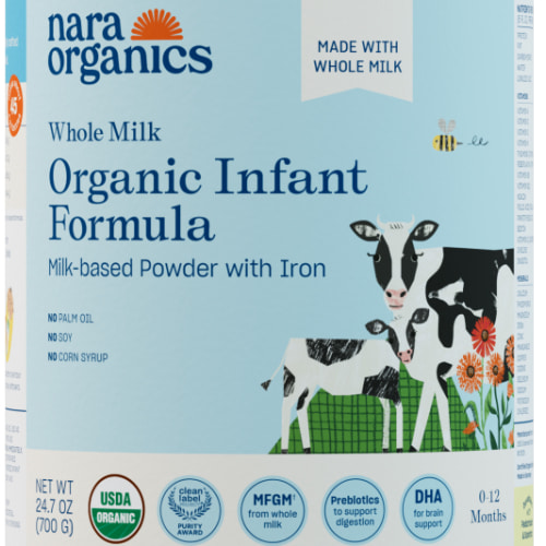 Organic Whole Milk Infant Formula – Full size cans – Nara Organics