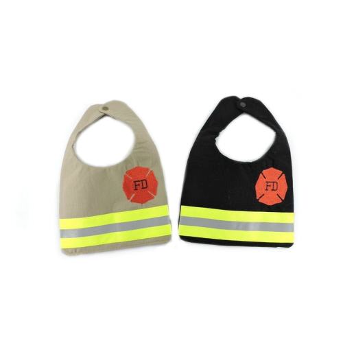 Firefighter Baby bib, Future Firefighter New baby shower gift, Bunker gear look, Personalized gift, option add a embroidered name