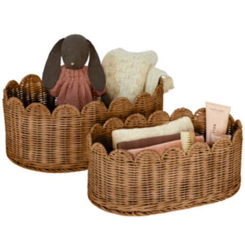 BELLE Scalloped Basket Set Mocca – BEBE BASK