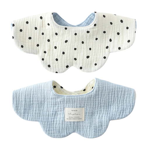 Soft & Breatahble Cotton Baby Bib Double Sided Design Burping Cloth for Newborns & Toddler Drooling and Teething