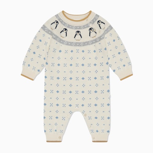 Penguin Fair Isle Knitted Jumpsuit