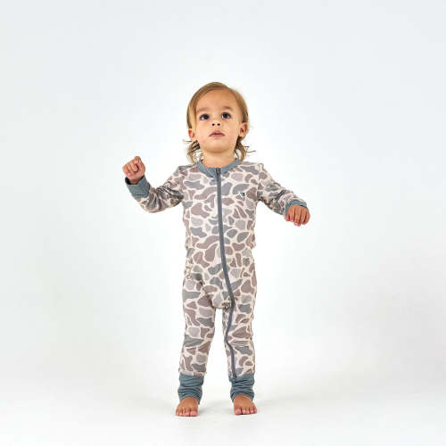 Classic Deer Camo Baby Zip Up | Outdoor Infant Gift | BURLEBO