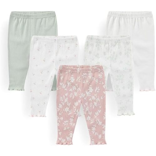 JELYLOVE Unisex Baby Boy Girl Pants Sets Cotton Soft Infants Bottoms Casual 5 Pack 0-12 Month Babies' Leggings