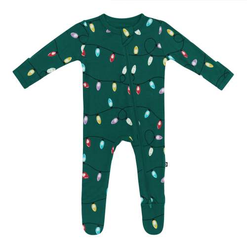Zippered Footie in Merry and Bright
