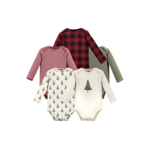 Organic Cotton Long-Sleeve Bodysuits, 6-9M
