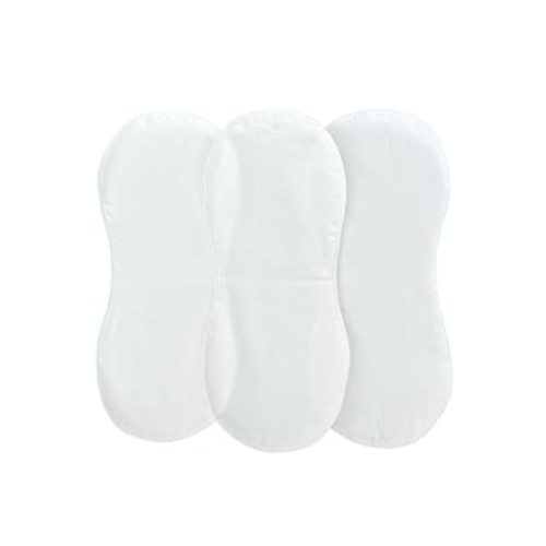 Quilted Bamboo Changing Pad Liner, Fits in Peanut Shaped Super Soft Peanut Changer Liners are Warm On a Baby's Back, Thicker Waterproof Pads are Machine Washable - 3 Pack