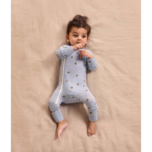 Romper Snug Fit Viscose from Bamboo Mist Blue Turtally