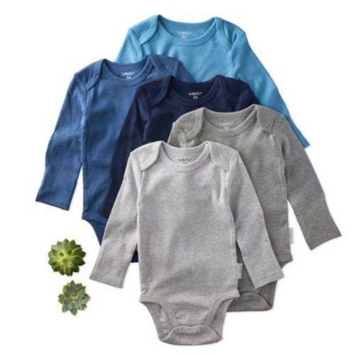 Butterblu BLAKE 5-Pack Long Sleeve Bodysuits Blue Newborn