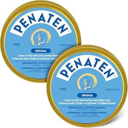 Penaten Original Medicated Diaper Rash Cream, Baby Diaper Rash Cream, Zinc Oxide, Pack of 2 x 166g