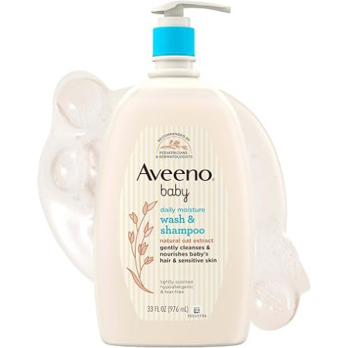 Aveeno Baby Daily Moisture Body Wash & Shampoo with Oat Extract, 33 fl. oz