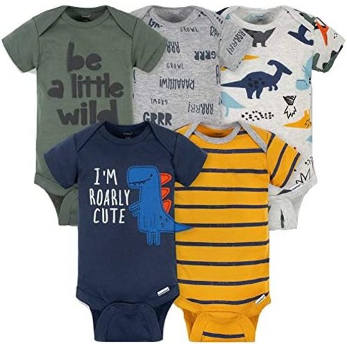 Gerber baby-girls 5-pack Short Sleeve Variety Onesies Bodysuits
