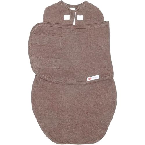 embé 2-Way Starter Baby Swaddle, 6-14 lbs, Newborn Swaddle Sack 0-3 Months, Zip Swaddle 0-3 Months Baby Swaddles Wrap, Hip Healthy, Infant Swaddle - Cocoa