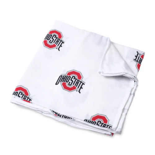 Ohio State University Muslin Swaddle Blanket – Official Buckeyes Baby Gift
