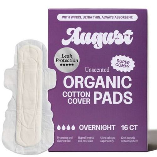 Its August Organic Overnight Pads - 16ct