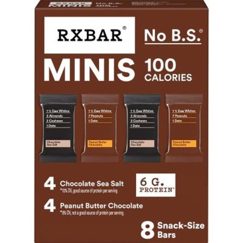 RXBAR Minis Chocolate Sea Salt & Peanut Butter Chocolate Protein Bars - 7.36oz/8ct