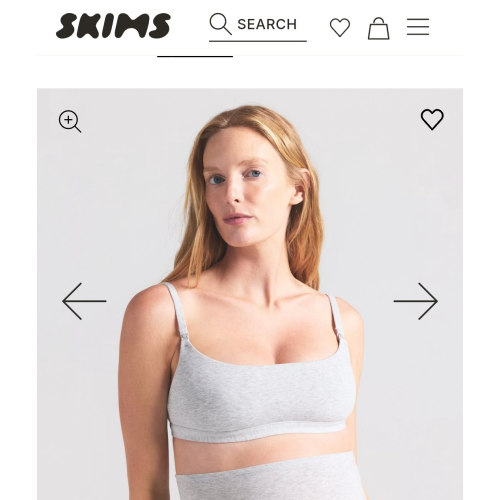 COTTON JERSEY MATERNITY NURSING SCOOP BRALETTE | SOOT | SKIMS