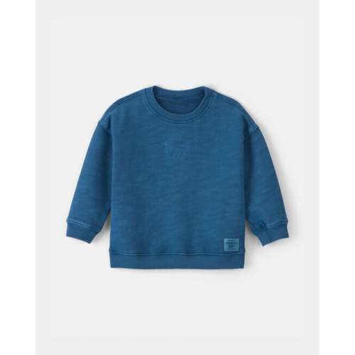 Baby Boy OshKosh Logo French Terry Pullover Sweatshirt - Blue - OshKosh B'gosh | Carter's
