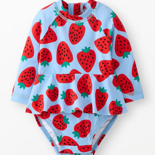 Baby One-Piece Skirted Rashguard Swimsuit