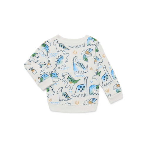 Garanimals Baby Boys Printed Fleece Sweatshirt with Long Sleeves, Sizes 6-24 Months