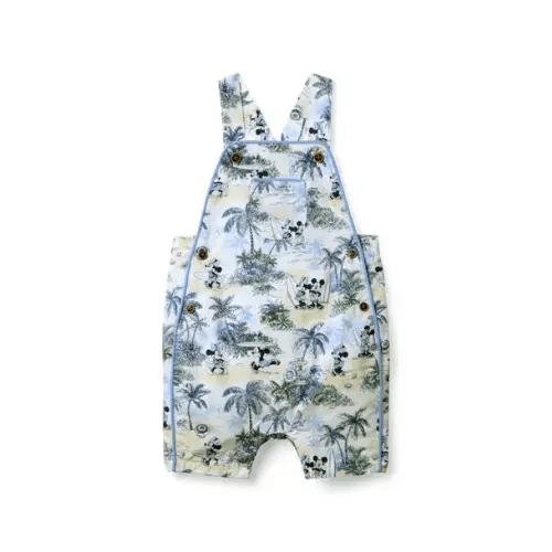 Baby White Surf Toile Disney Mickey Mouse Surf Toile Baby Overall by Janie and Jack