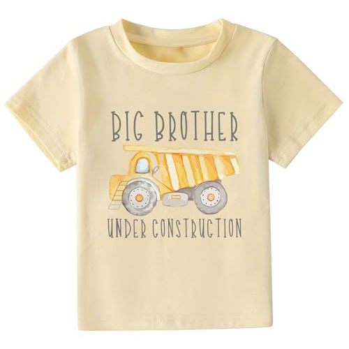 Big Brother T Shirt for Toddler Boys Big Bro T-Shirt Pregnancy Announcement Short Sleeve Clothes 2-7 Years