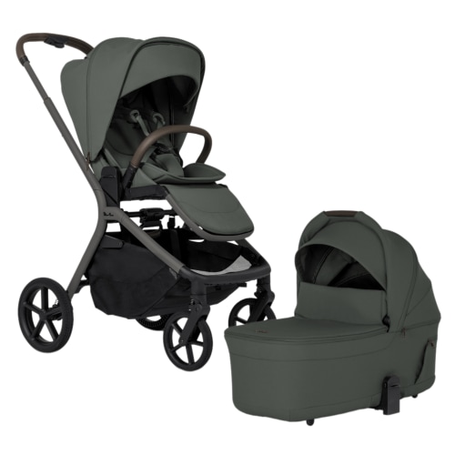 Silver Cross Breez Modular Stroller + Bassinet Bundle - Pewter