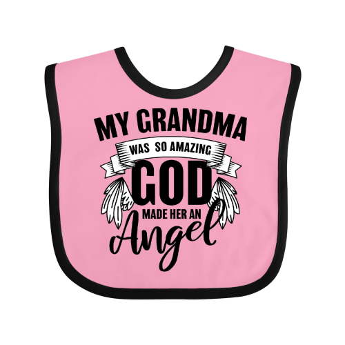 Inktastic My Grandma Was So Amazing God Made Her an Angel Boys or Girls Baby Bib
