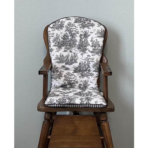Custom Highchair Cushion, Made to Fit Vintage Wooden Highchairs