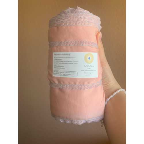 Bengkung Belly Binding Cloth in Apricot – Organic Cotton Postpartum Wrap | Handmade in Germany