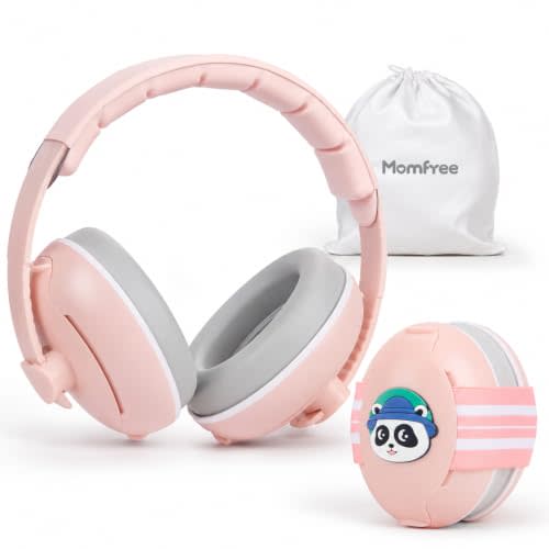 2 in 1 Baby Ear Muffs Hearing Protection for Babies & Toddlers | 25dB Noise Reduction, Adjustable Headband, Hearing Protection for Airplanes, Fireworks & Concerts, Ages 0-48 Months