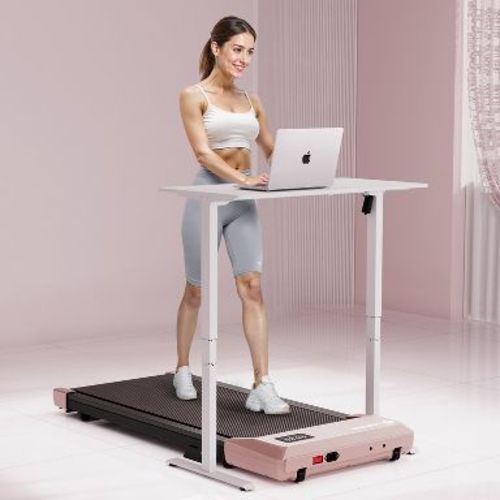 DeerRun Q2 Urban Incline Walking Pad 7% for Home & Office,Quiet Performance, 300 lbs Capacity pink 42.62 * 19.69 * 3.94 inches
