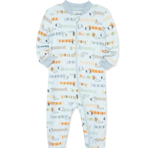 Puppy Zip Front Footie Pajama (12M-24M)