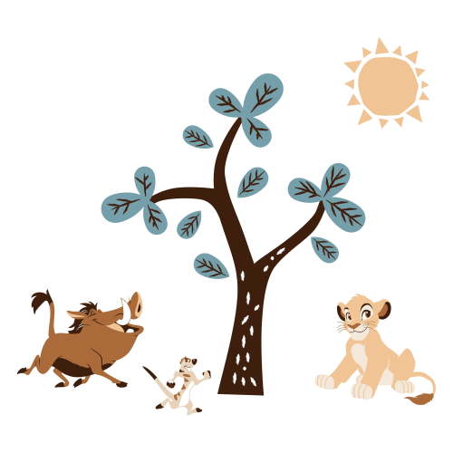 Disney Baby Lion King Adventure Wall Decals by Lambs & Ivy - Blue, Brown