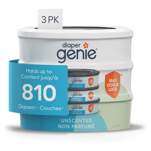 Diaper Genie Round Odour Lock Diaper Pail Refills, Unscented, 3 Pack - Walmart.ca