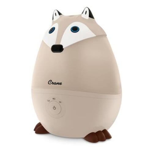 CRANE - Baby Mini-Adorable Red Fox 0.5 Gal. Baby Humidifier, Cool Mist with Aroma Tray & Night Light - Beige