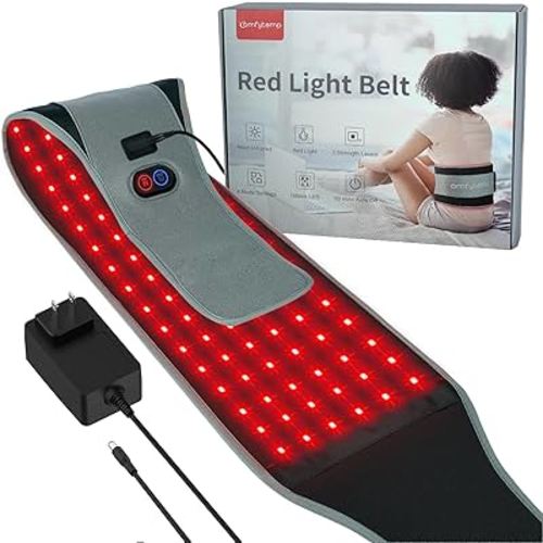 Comfytemp Red Light Therapy Belt with 126 LEDs, FSA Eligible HSA Red Light Therapy for Body, 660nm & 850nm, 22W Light Wrap with Timer for Back Waist Belly Joint Muscle(Corded)