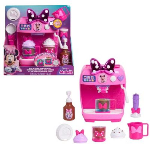 Disney Jr. Minnie Mouse Rise and Shine Bowrista Set 10" Play Espresso Machine Ages 3 and Up