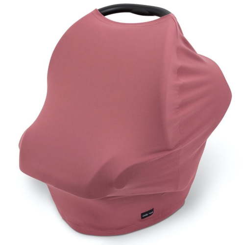 Simka Rose Cozy 6-in-1 Nursing & Car Seat Cover for Newborn | Breathable, Travel-Friendly & Multipurpose | Mauve