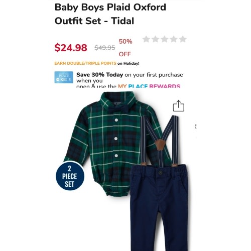 Baby Boys Long Sleeve Plaid Oxford Button Down Bodysuit Woven Chino Pants Bow Tie And Suspenders Outfit Set | The Children's Place - TIDAL