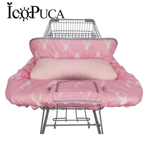 Shopping Cart Covers for Baby Girl Cart Cover for Babies, Infant High Chair Cover, Machine Washable, Non-Slide degisn (Pink Deer)