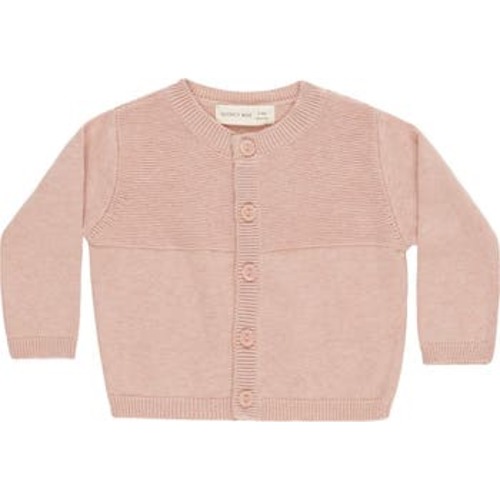 Heathered Organic Cotton Knit Cardigan Sweater, 6-12M