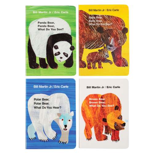 Constructive Playthings Eric Carle Board Book 4-Piece Set | Brown Bear Series Collection - Eric Carle Board Book 4-Piece Set | Brown Bear Series Collection