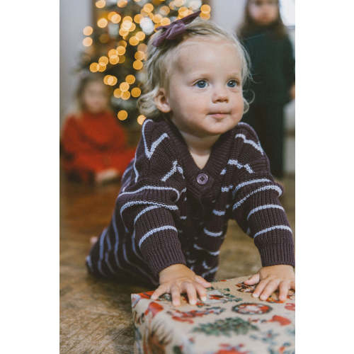 Cameron Jumpsuit in Blackberry Stripe