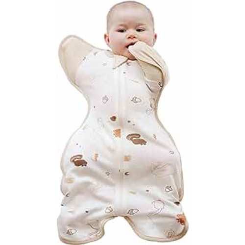 CCOCCOZAM Swaddle, Air Mesh, Chipmunk, Babys with a Fever, Cozy Baby Sleep Sack, Newborn Blanket, Dramatically Better Sleep (Small 0-3 Months 7-13 lbs 24 inches 100% Organic GOTS Cotton)