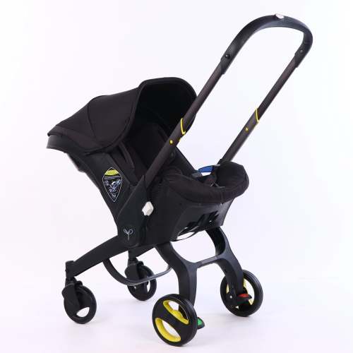4-in-1 Baby Stroller and Car Seat – Lightweight, Foldable Travel System for Newborns, Adjustable Handle, Reversible Basket