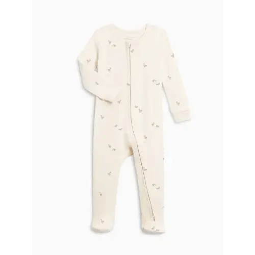 Peyton Zipper Sleeper | Bee / Pewter