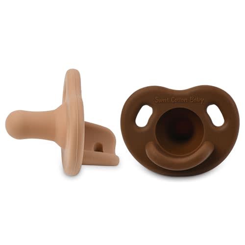 Sweet Cotton Baby Pacifier – Soft Silicone – 0-36 Months – BPA Free – Natural Latch – Lightweight, Dishwasher Safe – for Newborns, Infants, Toddlers