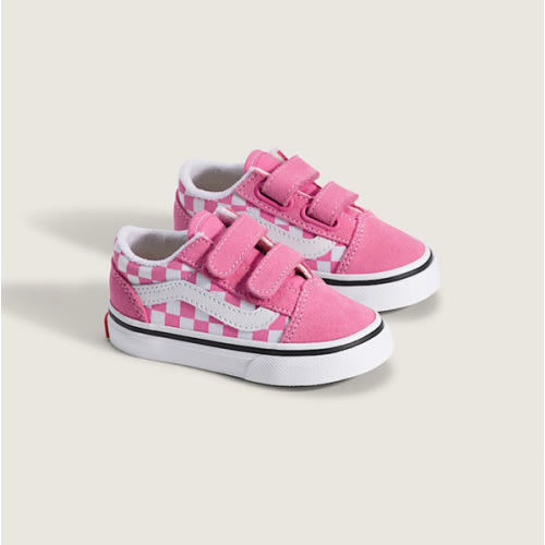 Toddler Old Skool V Checkerboard Shoe in Checkerboard Fizz Pink | Vans