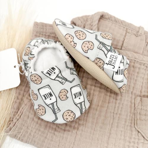 Milk and Cookies Baby Booties